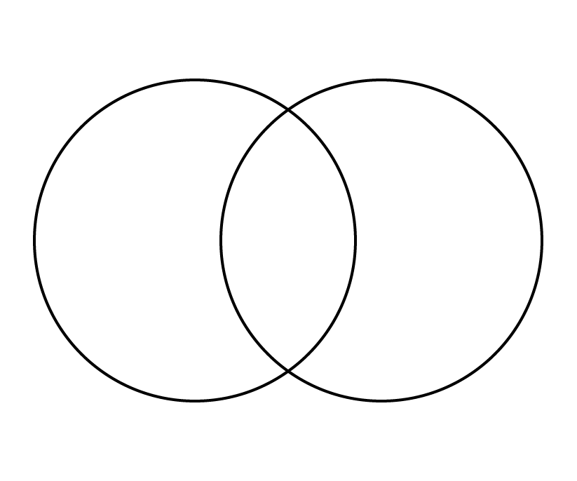 An image of two circles partially overlapping